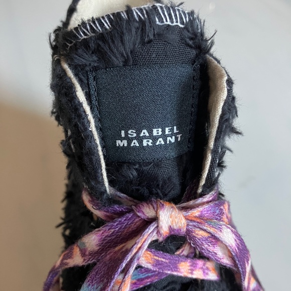 NEW w/o Tags Isabel Marant Converse Collab Boucle Black High Tops 40 39.5 - Picture 6 of 8